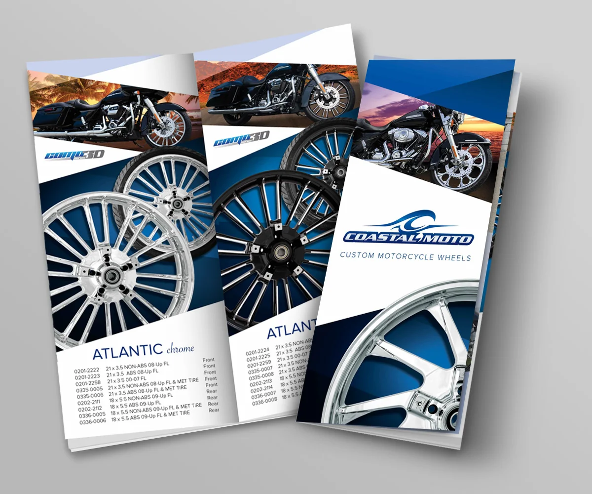 Brochure design for Coastal Moto 