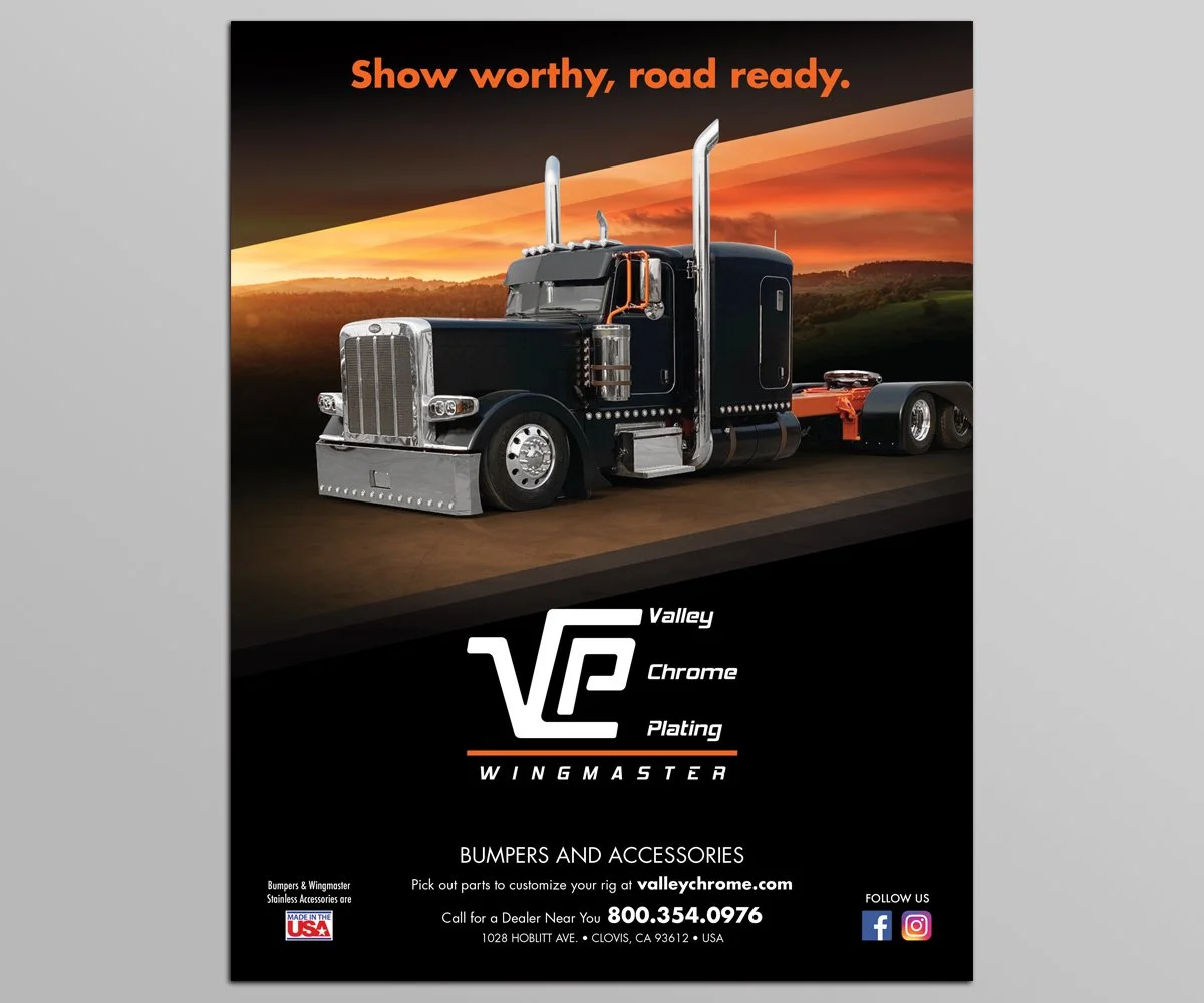  Magazine ad for Valley Chrome Plating Wingmaster 