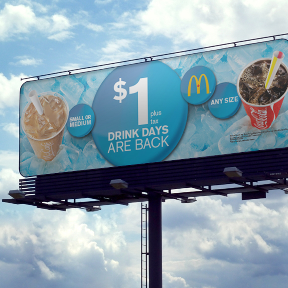 McDonald's Dollar Drink Days OOH Ad's