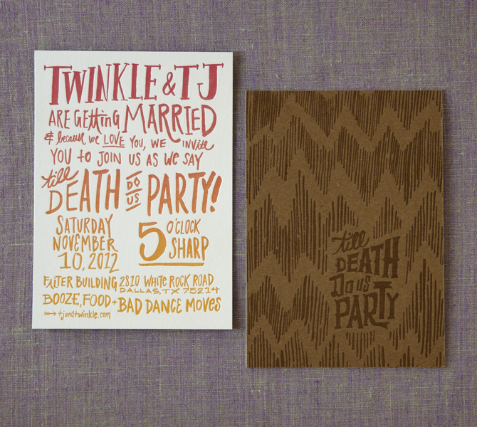 Invitation front and back.
