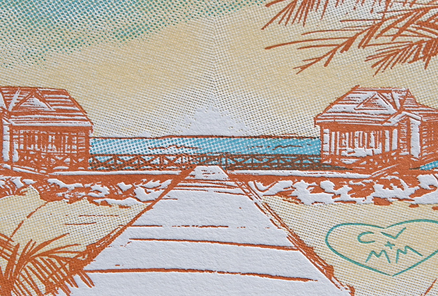 Detail of letterpress impression.