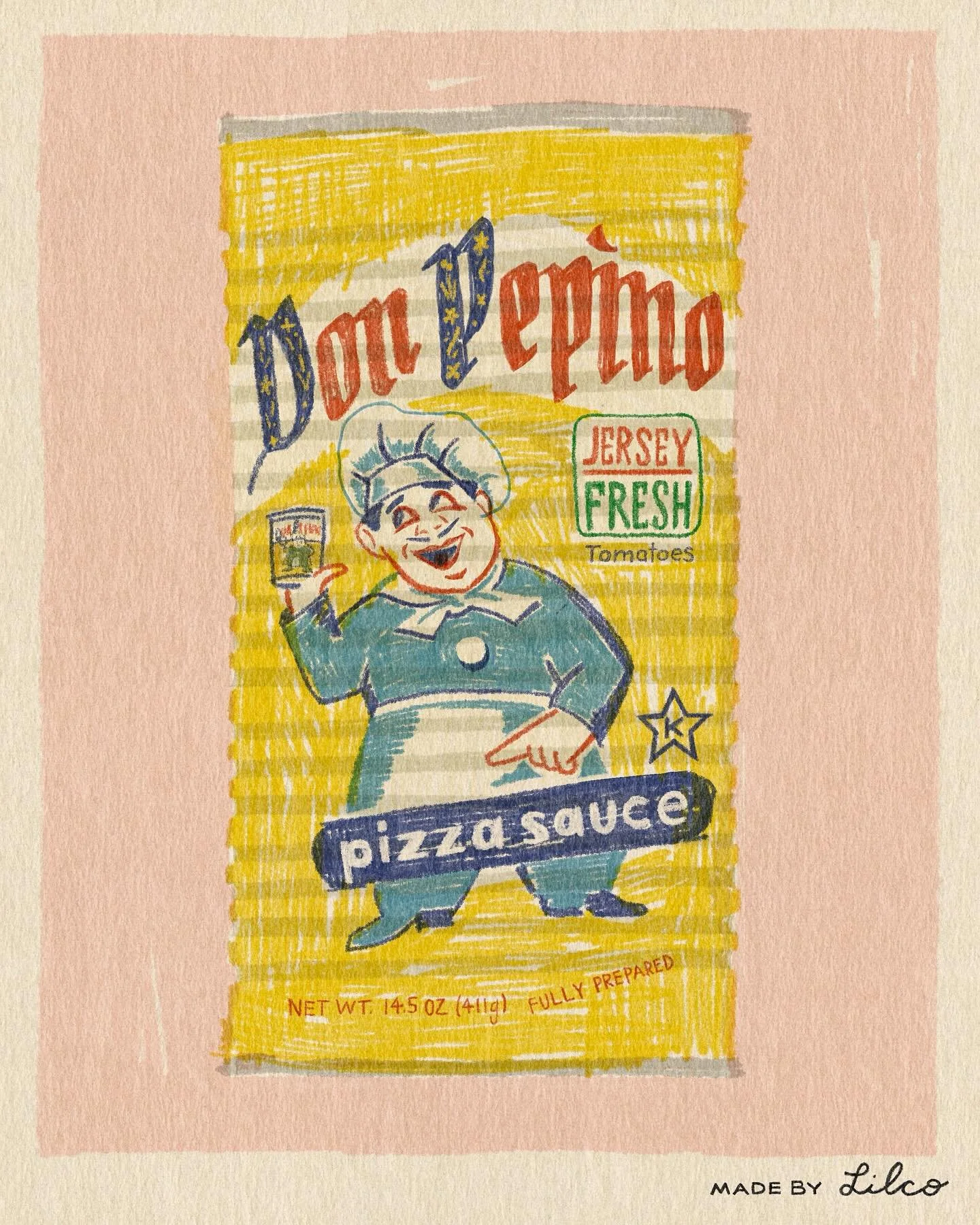 Pantry Drawing No. 5
&hellip;
I couldn&rsquo;t resist this can at @jimmys_food_store here in Dallas. The happy character and primary color palette practically jumped off the shelf and into my basket.
&hellip;
Also&hellip;these images are protected by