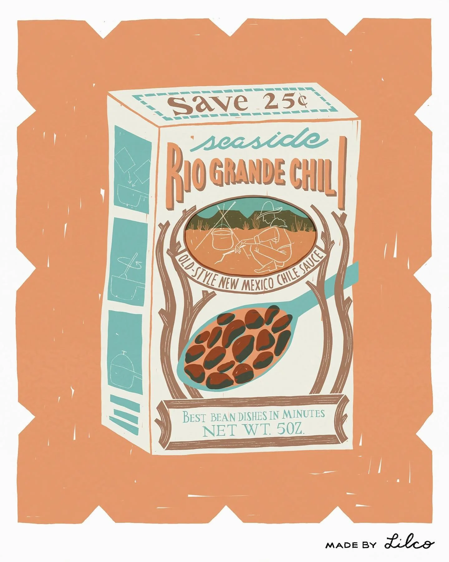Pantry Drawing No. 3
&hellip;
This box of Rio Grande Chili mix is so old that there&rsquo;s no expiration date, and I remember it being in my mother&rsquo;s pantry. At first glance, I thought this packaging design was horrible&mdash;so bad it&rsquo;s