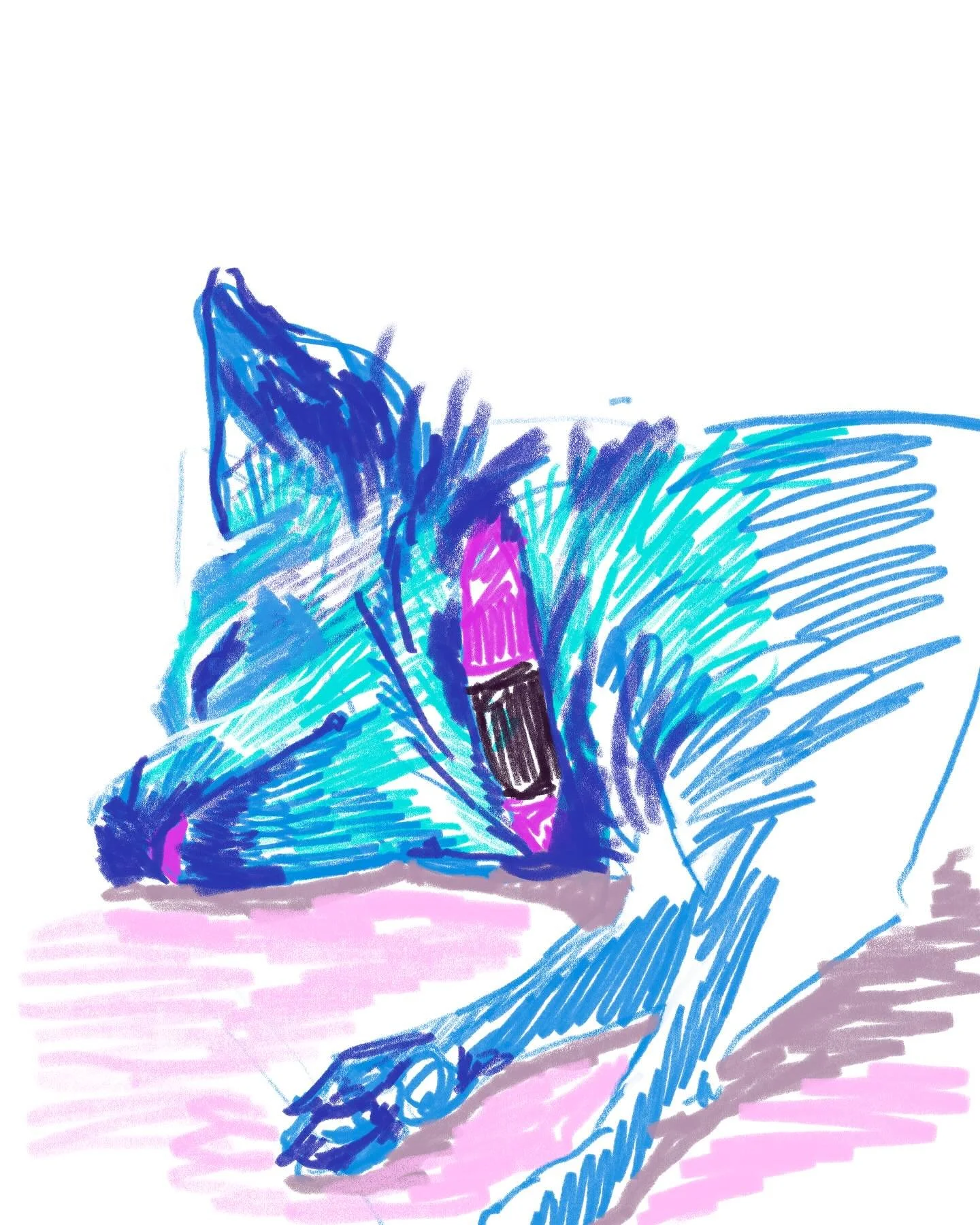 Sweet Wilma napping on Easter.
&hellip;
Saw a rabbit on a dog walk.
&hellip;
Reminding myself that I know how to draw.
&hellip;
#madebylilco