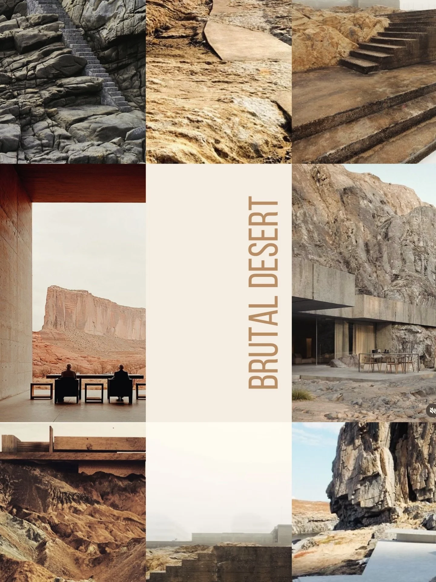 Desert Brutal: 🏜️ 

Finding harmony in harsh landscapes.

The concept of &quot;Desert Brutalism&quot; describes an architectural approach that embraces the harshness of desert environments with a focus on heavy, natural, and built elements that blen