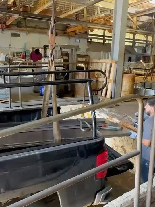 The Venice doors are off to get dipped! Just look at those welds! 🤩 Amazing work by @cfabela1981 👏 

#welding #galzanized #venice #custom #fabrication #designbuild