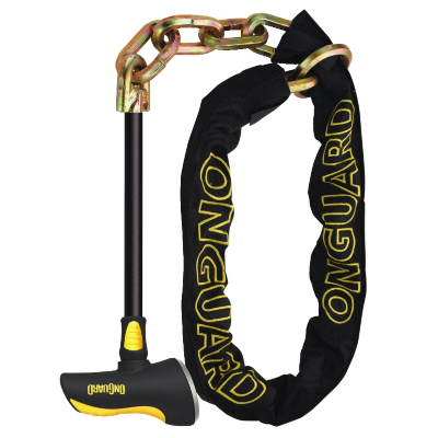 OnGuard 8017LPT Beast Loop & T Chain Lock 4.54' x 11mm for Bicycles & Motorbikes