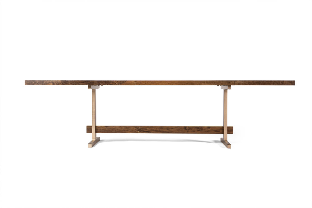 The Hearth Trestle Dining Table In Cast, Cast Trestle Dining Table