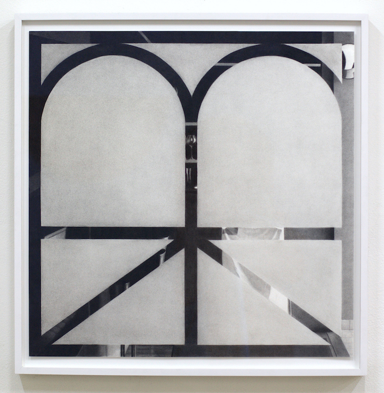  Mock Tudor, 2015  graphite on paper  25 1/2" x 25" framed    