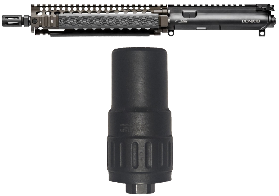 SSS.6.209 - Stealth Additive Works Tisha and the MK18 5.56x45mm Short Barrel Automatic AR15 Rifle (Free Version)