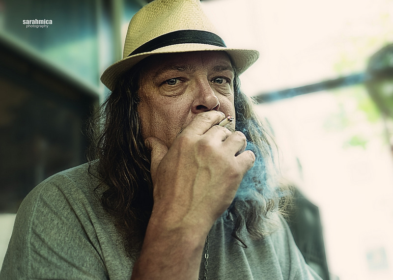 Candid portrait of Dave the Muse, shot RAW in available light at f/2, 1/180, ISO 1250. Processed in Lightroom &amp; Photoshop.