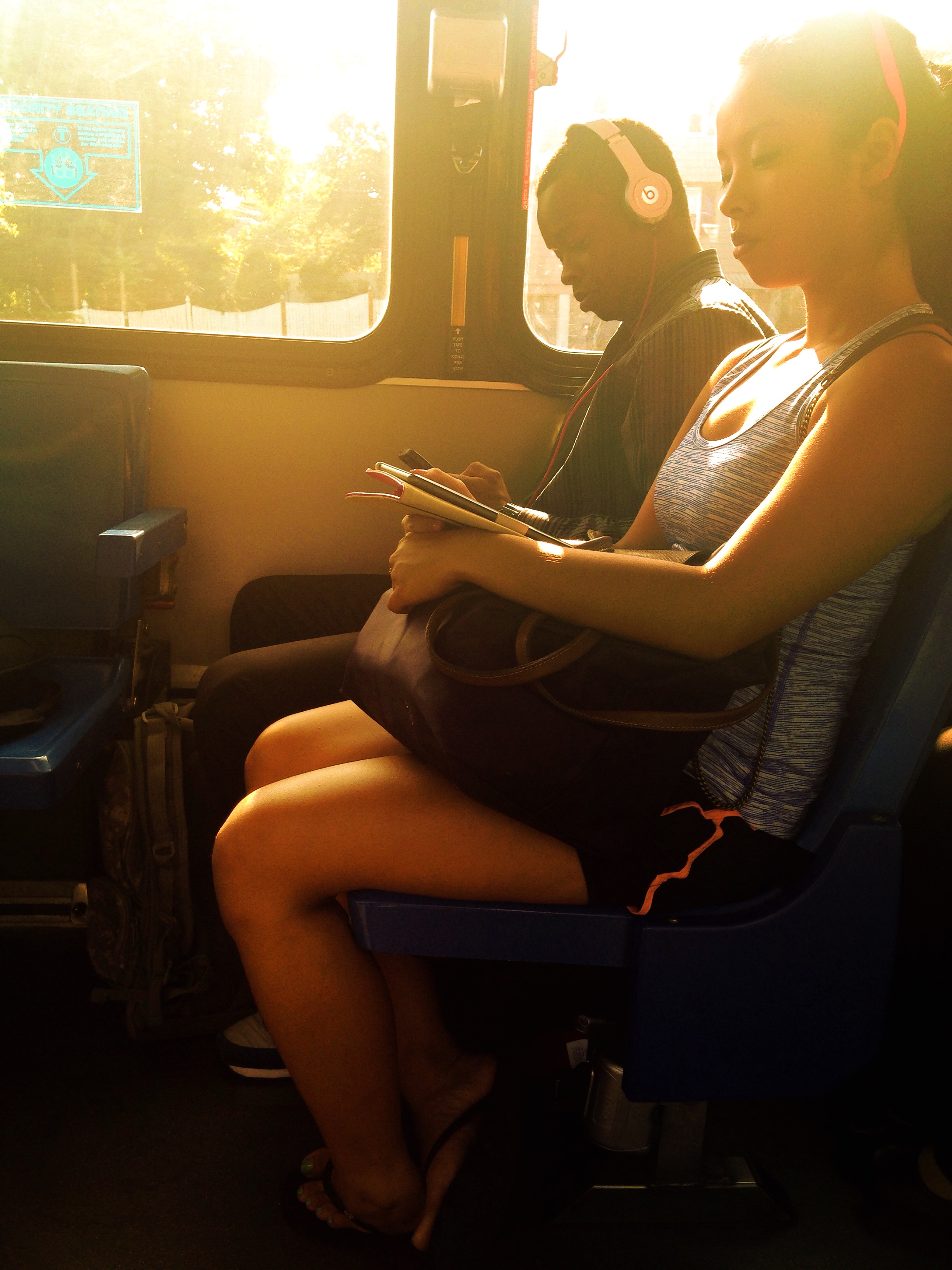 © 2014 Sarahmica Photography - "Strangers On Buses: Day After Labor Day Morning Commute"
