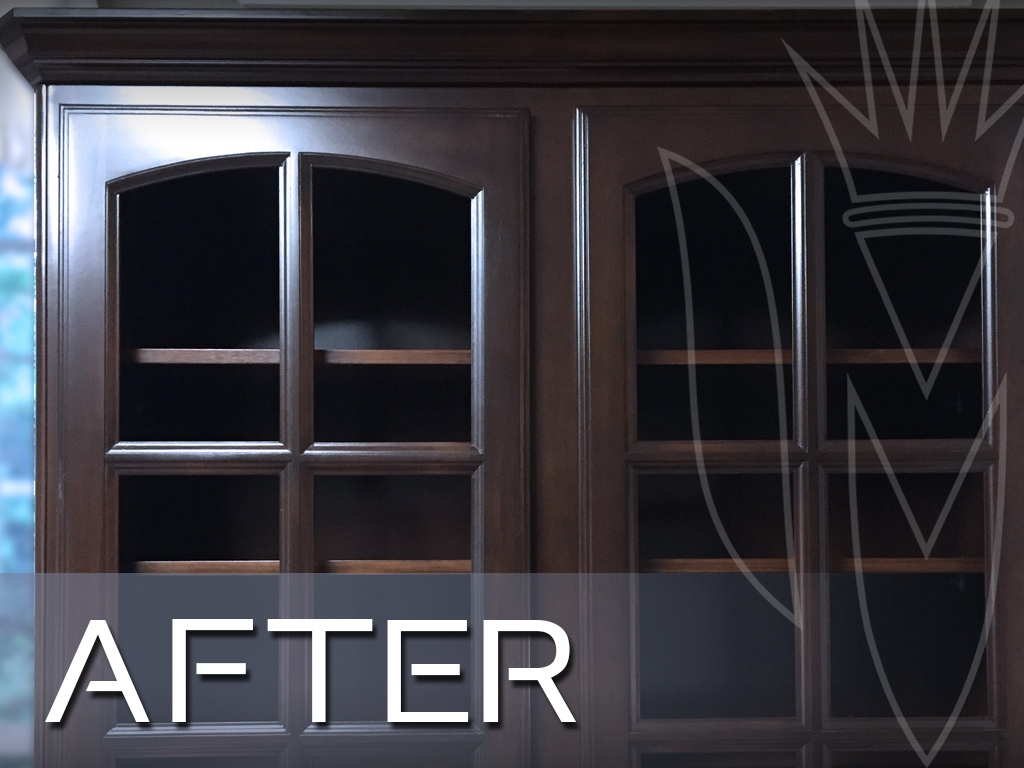 Maple Cabinets stripped down to bare wood then stained