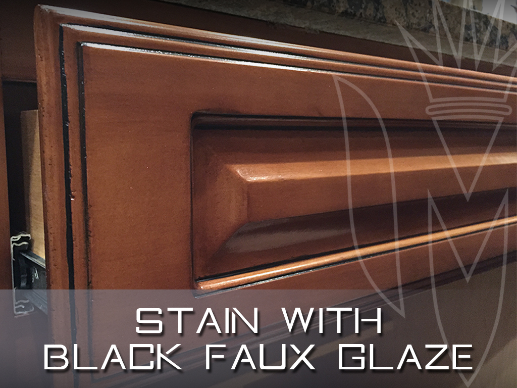 Stained Maple with Black Faux Glaze