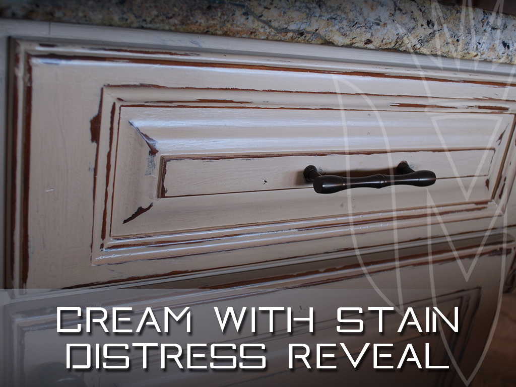 Cream with Stain Distressed Reveal