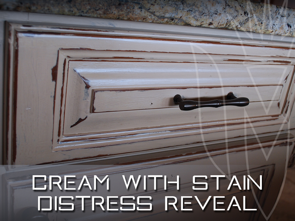 Cream with Stain Distressed Reveal