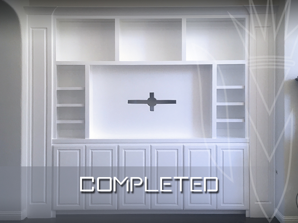 Completed Cabinet, Installed and Painted