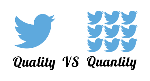 Quantity wins on social media