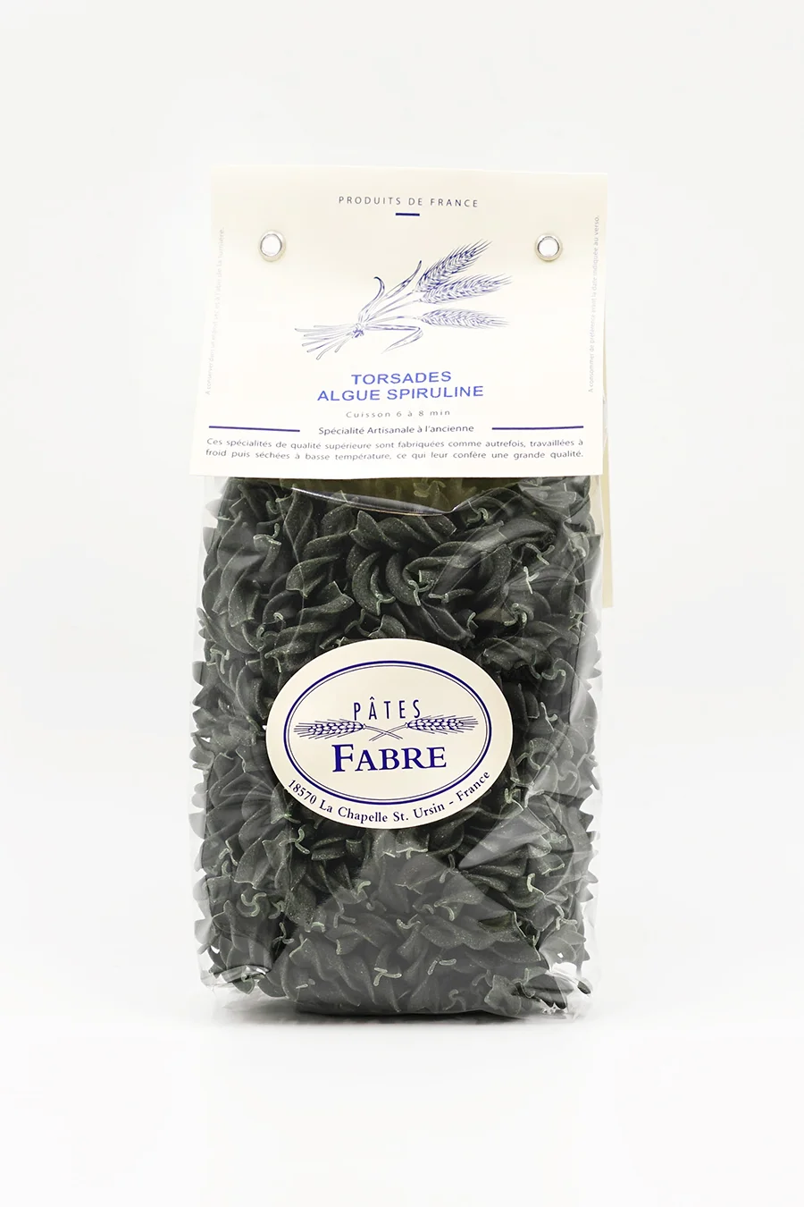 Torsades à la spiruline