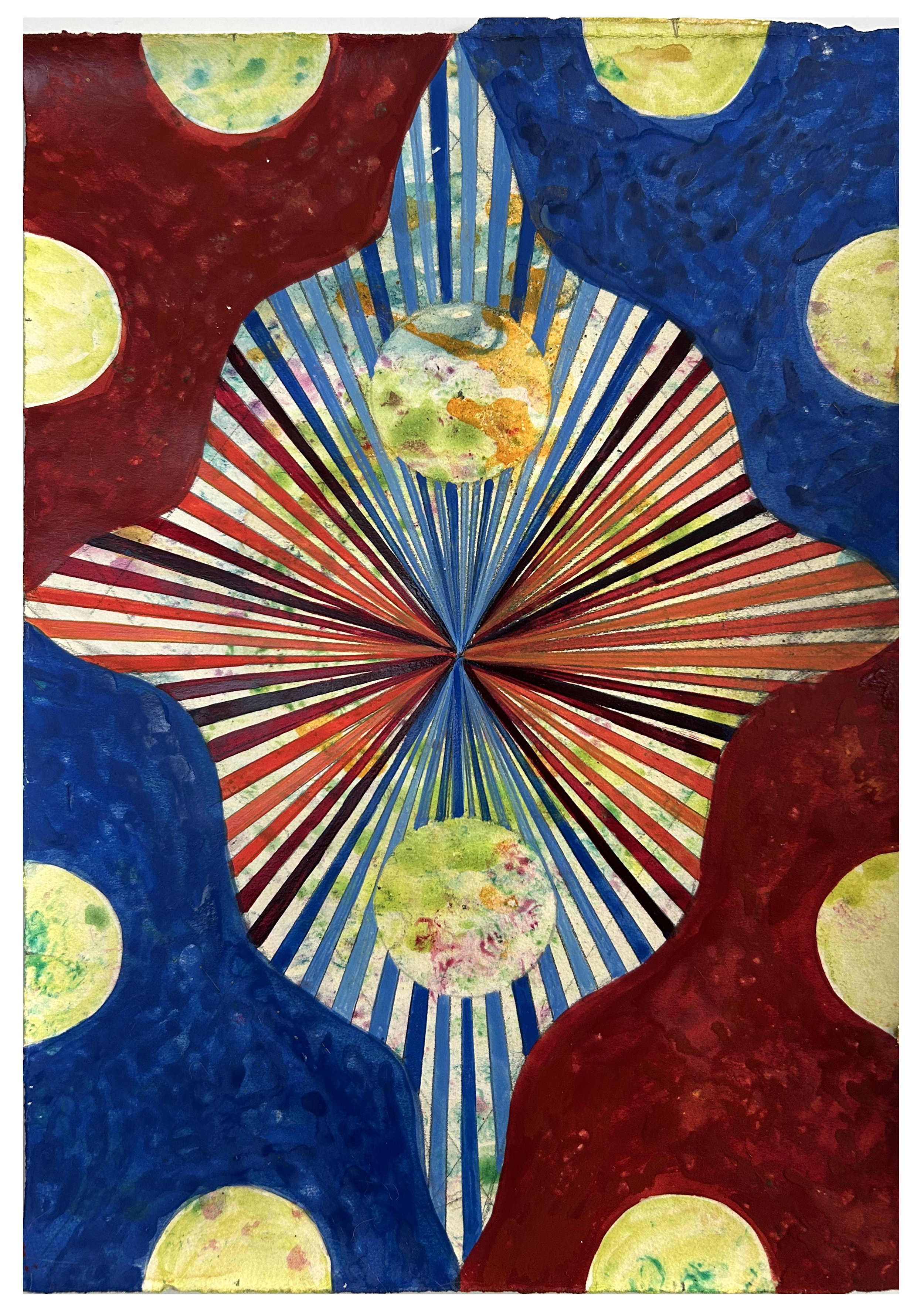    Amachi 3  , 2026  Egg tempera and watercolor on paper  10 ½ x 7 ¼ inches 