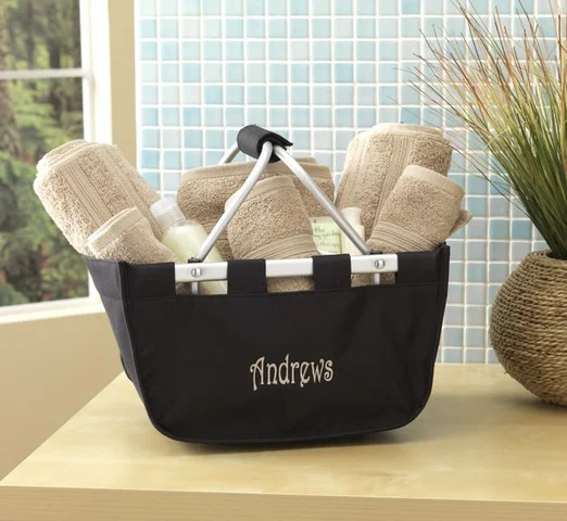 MINI MARKET TOTE, black
