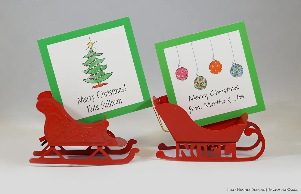 Holiday gift tags and stickers