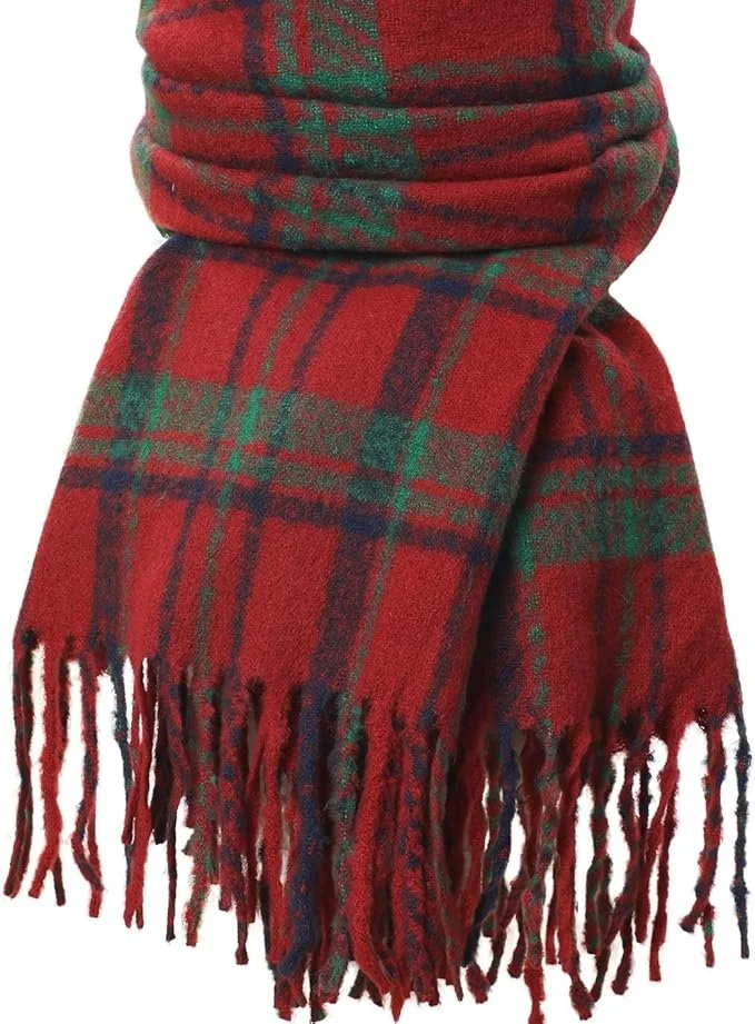 Tavaleu Winter Scarf, red green