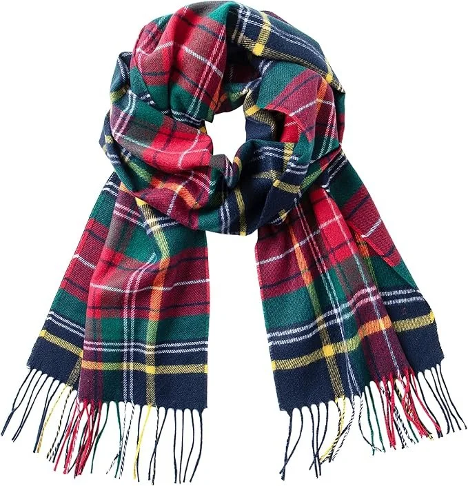 Perfect Christmas plaid CALVIN &amp; OLIVIA Lightweight Scarf