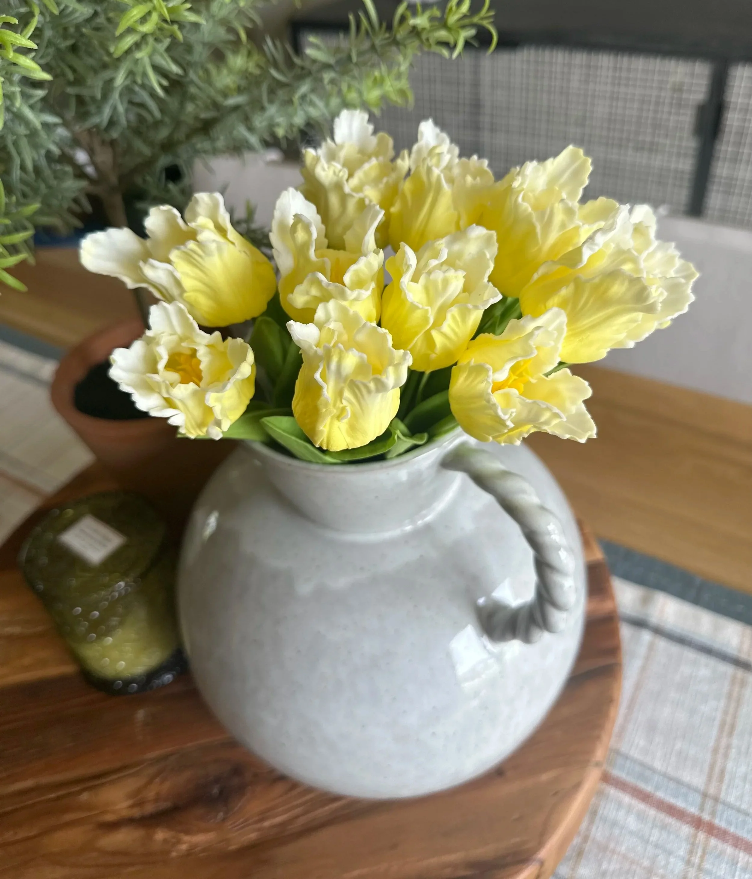 Yellow Real Touch Parrot tulip Bundle