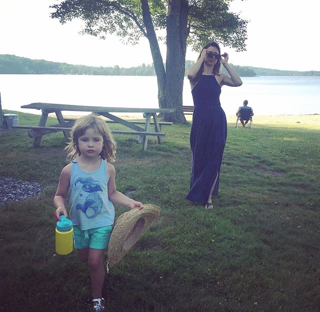I think I captured the essence of Litchfield County in this one photo, or at least a big slice of it: Beautiful nature- self determined, adventurous kid - sexy, self possessed mom, and retired person. The only thing missing is a tasty food item.
