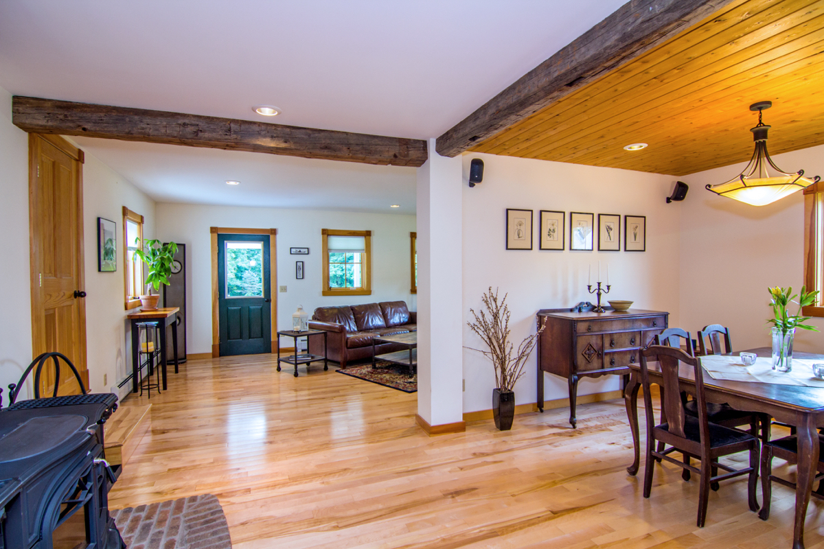 Dining Room on right, to Living Room, to Back Porch