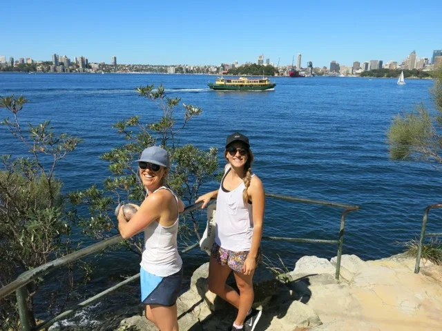 My mates Eb and Briar in Cremorne Point