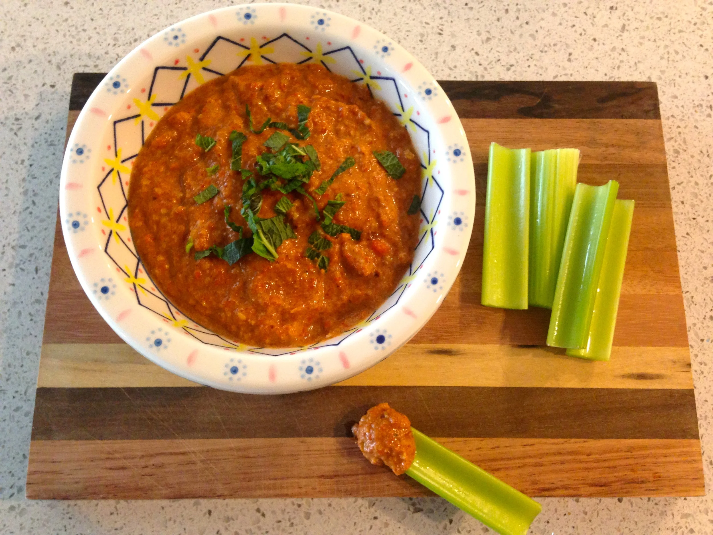 Muhammara (Roasted Red Pepper and Walnut Dip)
