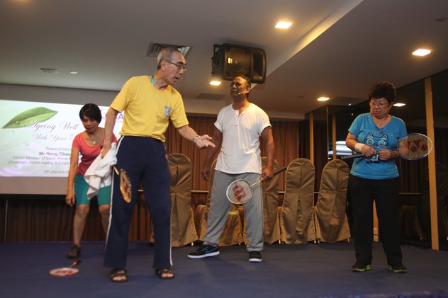  A senior theatre group performing a skit at a recent C3A event; picture courtesy: C3A  