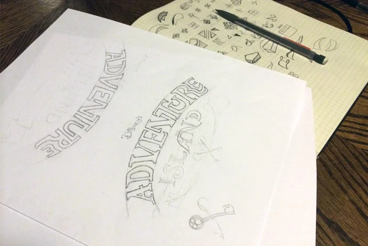 The Adventure Island logo is based of Disney's original Adventureland logotype.