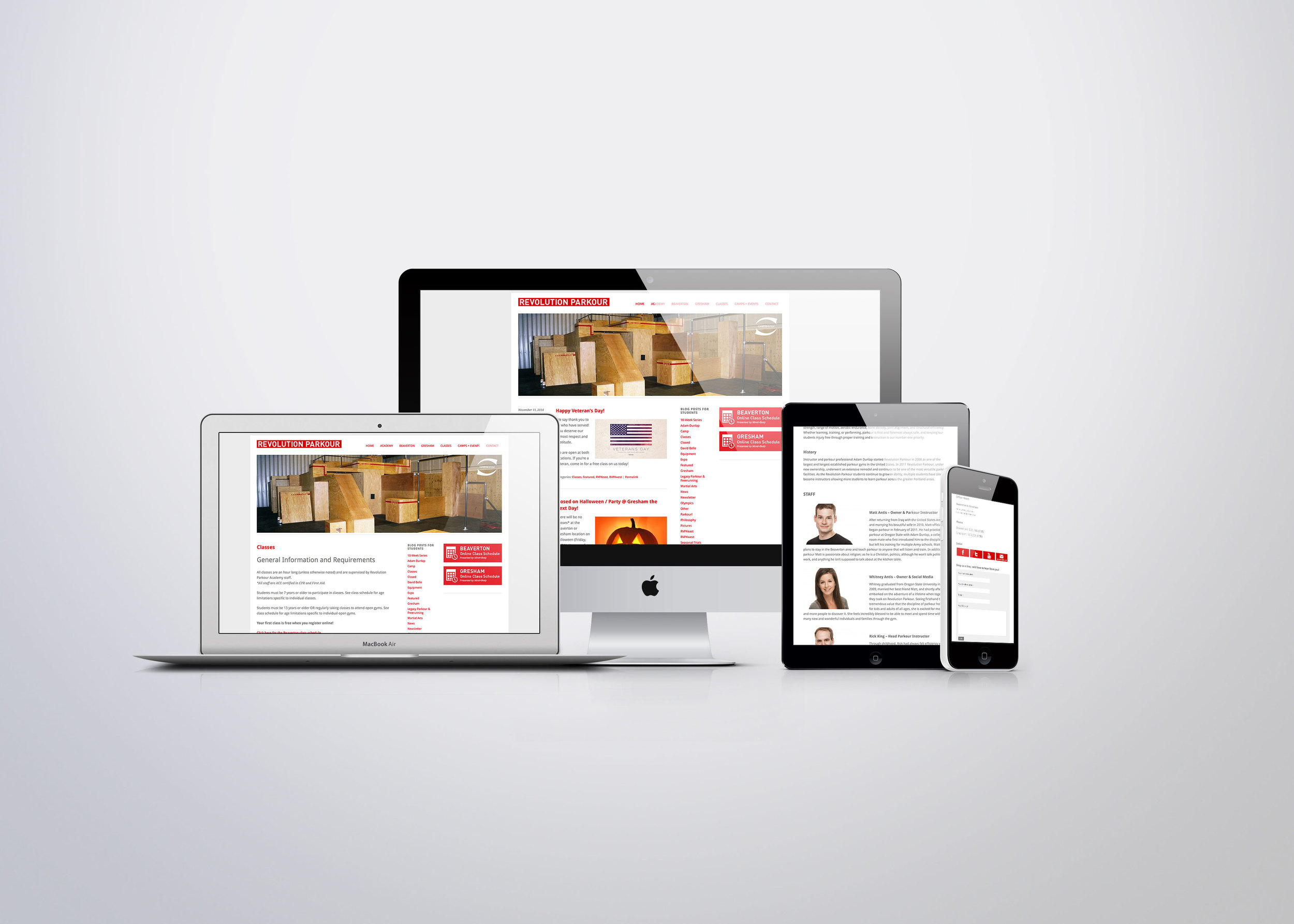 Responsive design was a must at the time of the site launch. Even though it was a newer technology, it greatly enabled Revolution to connect with a whole new market. Revolution could now be cleanly accessible on the devices most often used by parents and students.