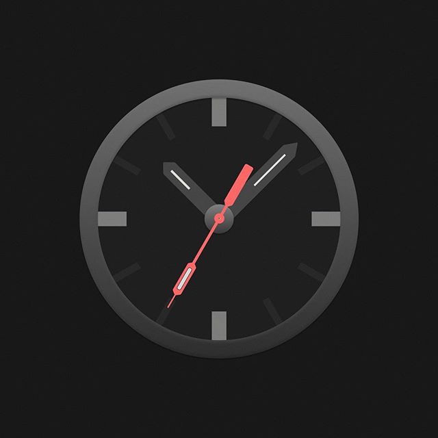 Quick experiment with a dark mode clock based off the Nite Hawk watch. ⠀⠀⠀⠀⠀⠀⠀⠀⠀⠀⠀⠀
#time #watch #app #icon #design