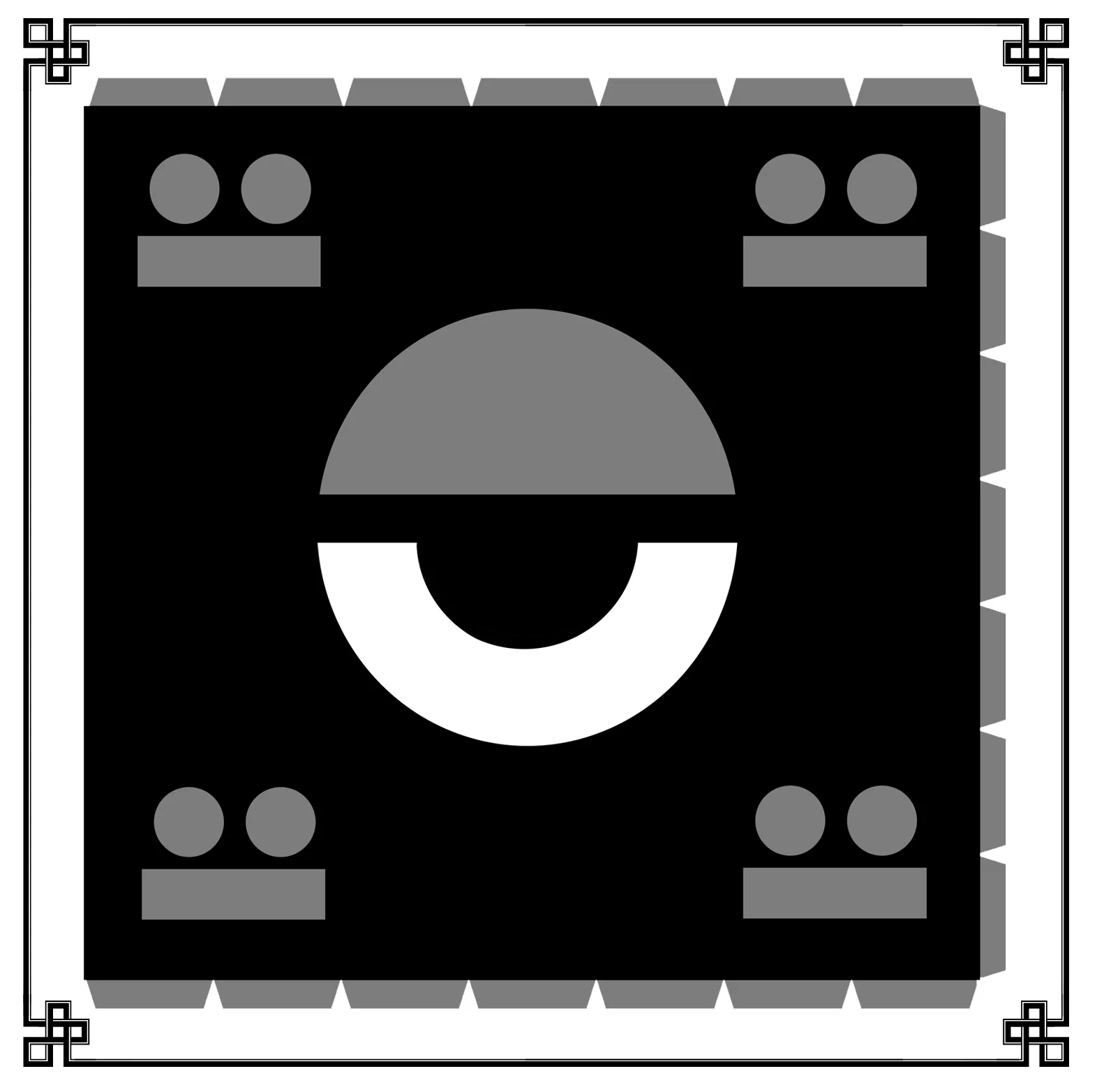 The tactically muted guidon here reconstructed, based upon the Nahuatl glyph for night and decorated with an escalloped edge referencing the obsidian or flint blades of a maquahuitl {war club}, was that of the storied 7th Demi Brigade Tirailleurs Auxiliaries Azteques, zealous ‘Meshiqais’ partisans smuggled across the Atlantic for deployment in Napoleon’s Peninsular War against the Iberian Kingdoms. The exploits of the 7th, most notably its enthusiastic dedication to excardiating foes under cover of darkness, ensured its banner became an inspiration for much later ones flown by Levantine and Balkan fighters {as in the example illustrated below, of the 28th Syriac Cameline Artillery} to ensure good fortune in combat. The widespread belief that this vexillogical diffusion can be attributed to the French occupation of Egypt, however, has proven erroneous. Rather, recent discoveries point towards the same Damascene Armenians responsible for the introduction of kibbeh into the Yucatan.