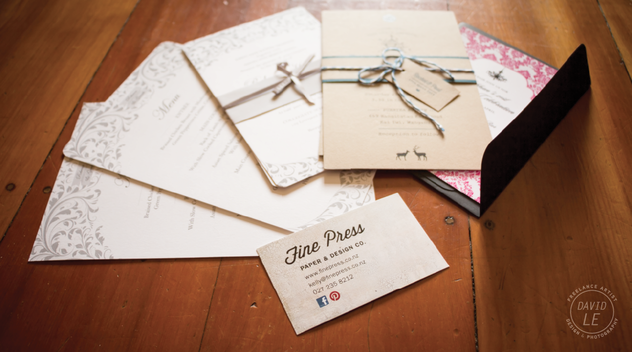 Get in touch with Kelly from Fine Press for all your wedding stationery needs!