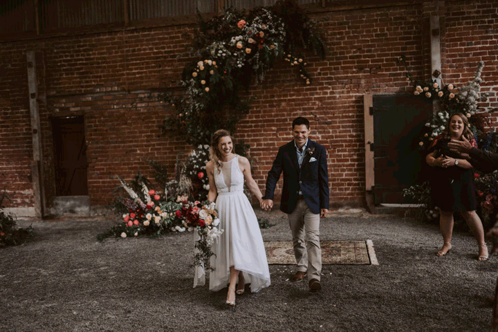 Sharni + Michael’s confetti exit featured over on Photobug