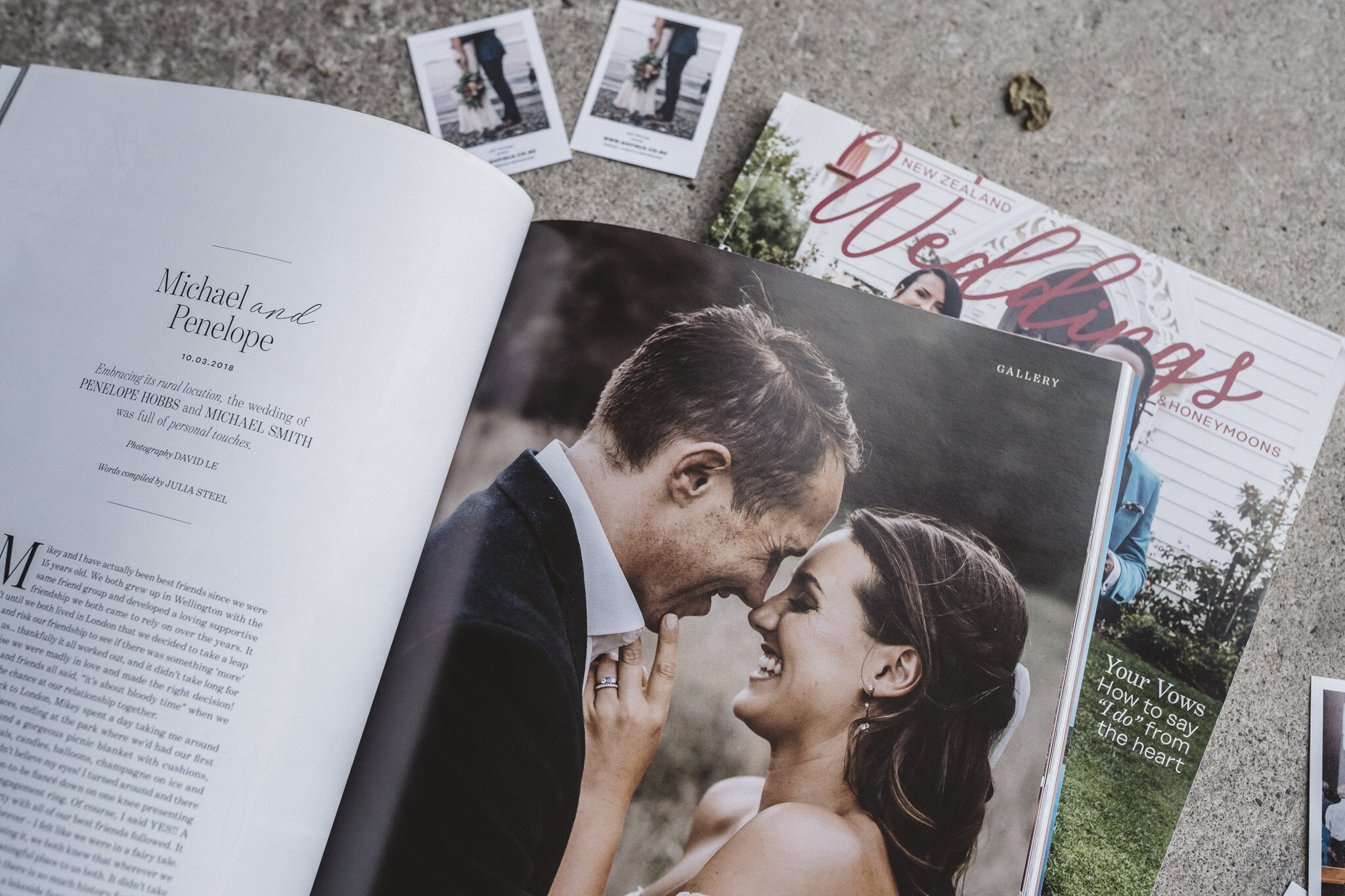 New Zealand Weddings Magazine featuring David Le www.davidle.co.