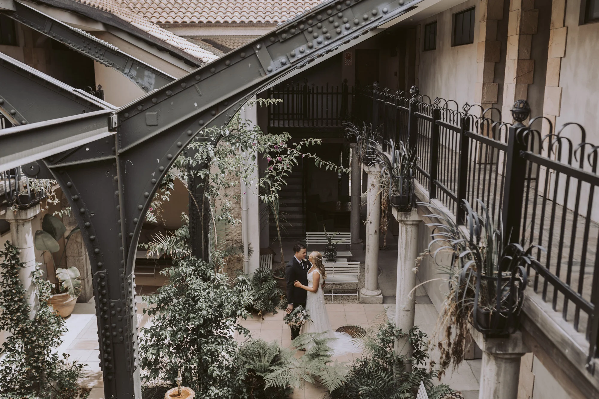 The courtyard at the Milk Station never gets old. Kieran and Michelle from above.