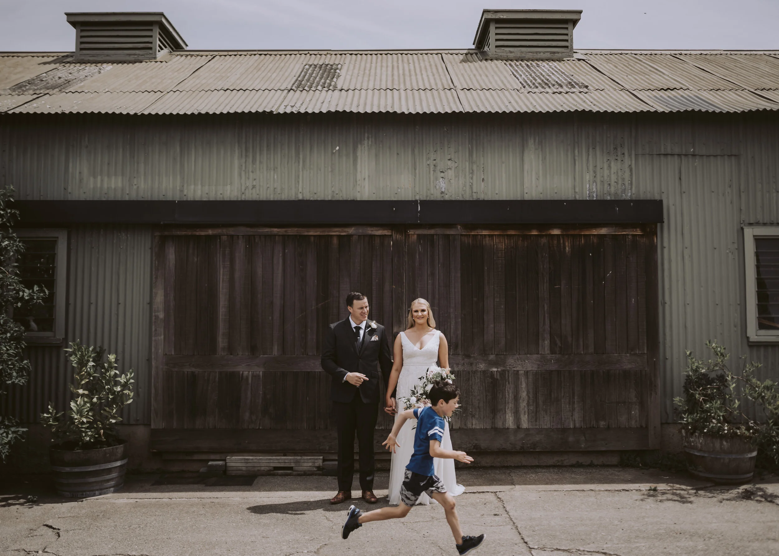 Michelle and Kieran married at the spectacular Milk Station in Otaki