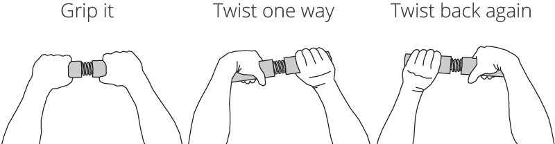 Wringer forearm exerciser. Wring it out. Get a grip. Improve your grip - improve your game.