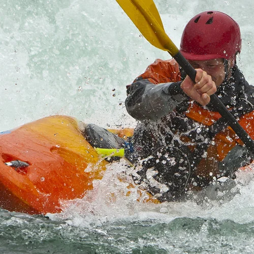 KAYAKING - Grip on your oar is crucial.
