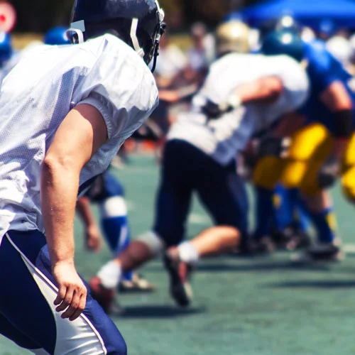 AMERICAN FOOTBALL - Helps keep hold of the ball.