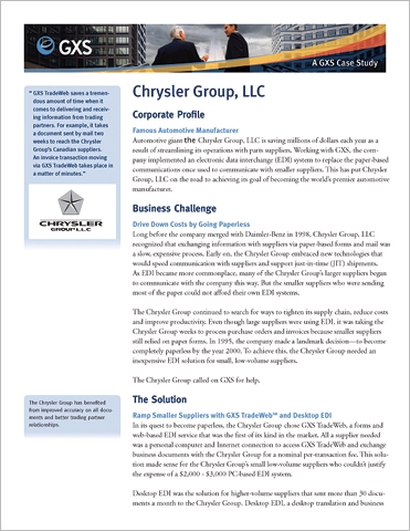 GXS Case Study
