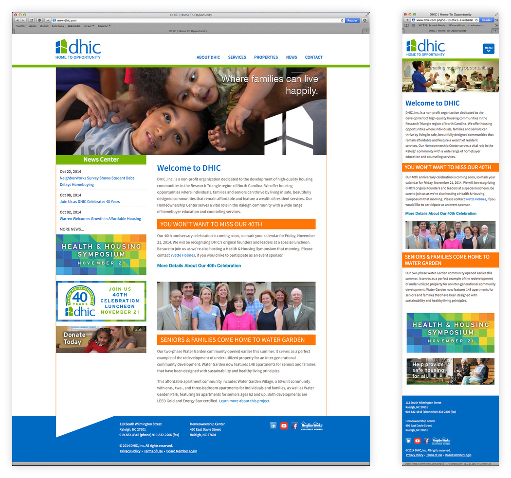 Website with Responsive View