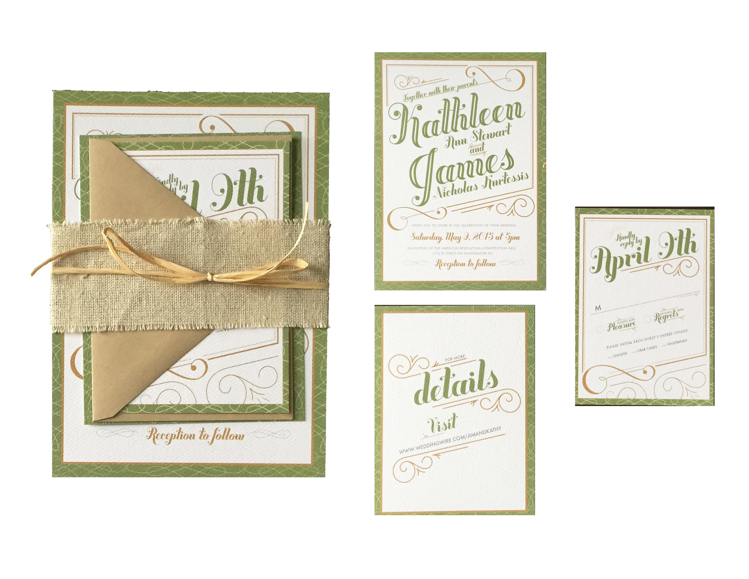 Kathleen + James | Wedding Invitation Design