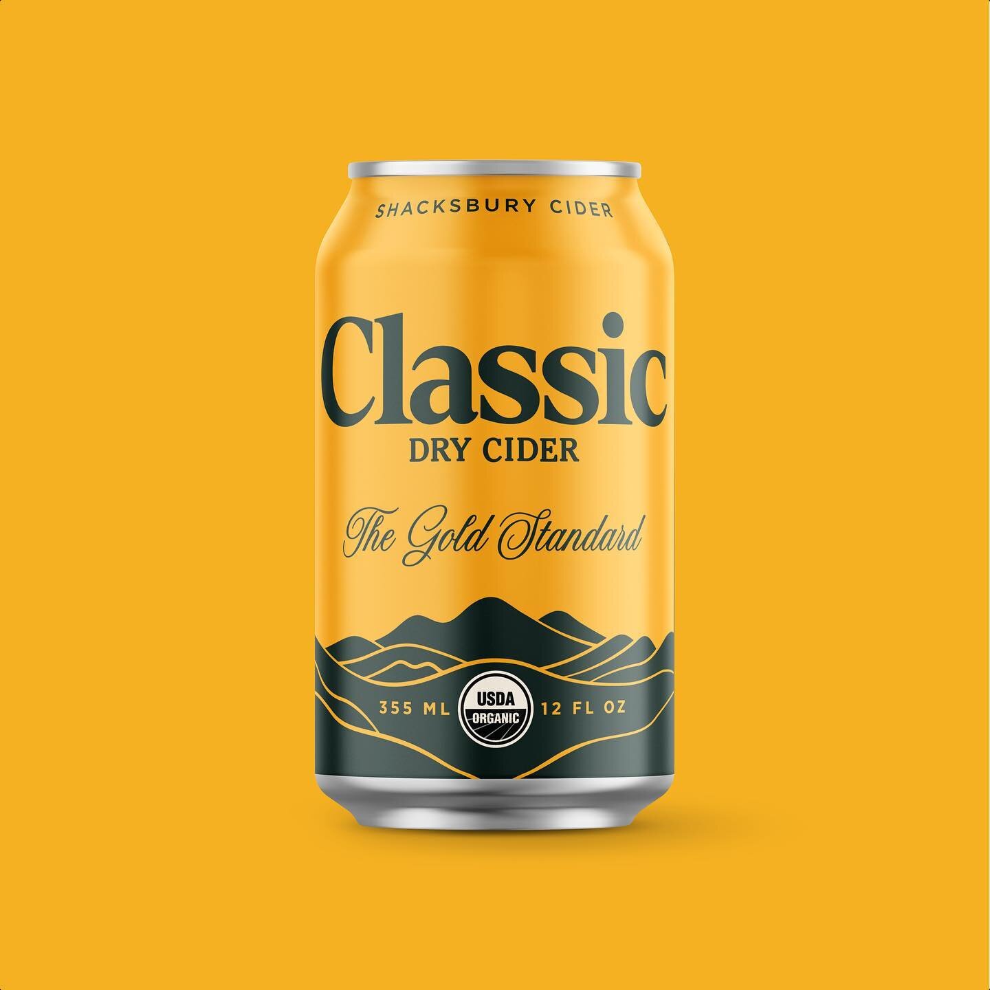 We dressed up our Dry cider to bring you Classic, the gold standard for a New England dry cider. ✨🌟🏆

Made with organic apples, our Classic dry cider is golden in color and balanced in flavor. Equally at home at the dinner table as it is in your co